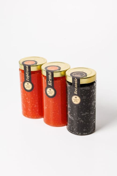 Ікра Горбуша-Кета-Веслоніс 3×500 г