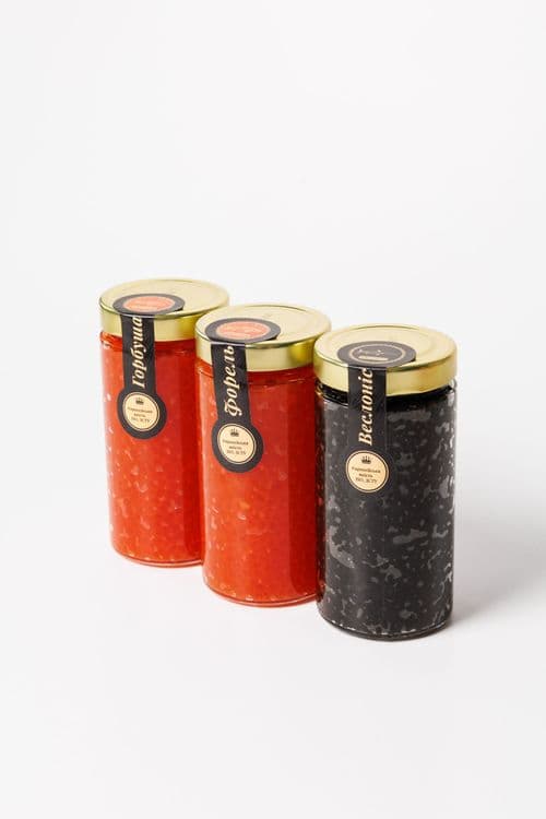 Ікра Горбуша-Форель-Веслоніс 3×500 г